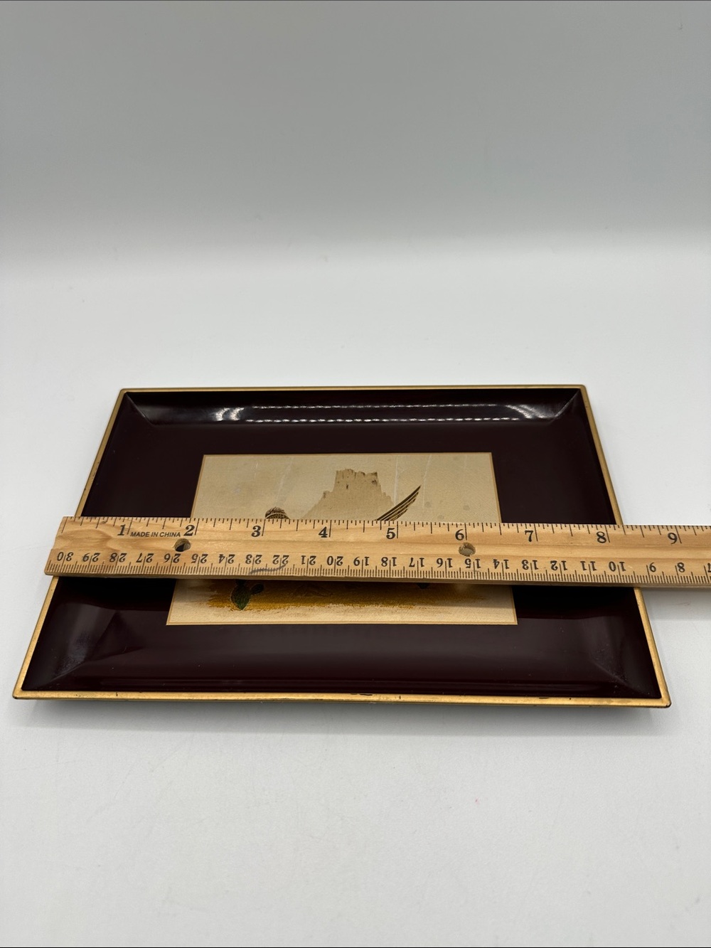 2 Otagiri Lacquerware Trays. Designed by Couroc Artist, Moira Wallace. 60s-70s - Picture 7 of 13